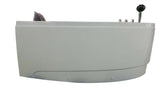 EagoUSA EAGO AM161-R 59" Single Person Corner White Acrylic Whirlpool BathTub - AM161-R