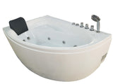 EagoUSA EAGO AM161-R 59" Single Person Corner White Acrylic Whirlpool BathTub - AM161-R
