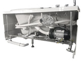 EagoUSA AM175-L 57'' White Acrylic Corner Jetted Whirlpool Bathtub W/ Fixtures - AM175-L