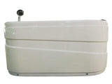 EagoUSA AM175-L 57'' White Acrylic Corner Jetted Whirlpool Bathtub W/ Fixtures - AM175-L