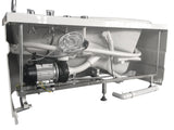 EagoUSA AM175-R 57'' White Acrylic Corner Jetted Whirlpool Bathtub W/ Fixtures - AM175-R