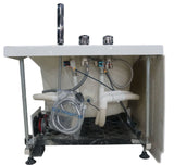 EagoUSA AM189ETL-L 6 ft Left Drain Acrylic White Whirlpool Bathtub w/ Fixtures - AM189ETL-L