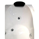 EagoUSA AM189ETL-L 6 ft Left Drain Acrylic White Whirlpool Bathtub w/ Fixtures - AM189ETL-L