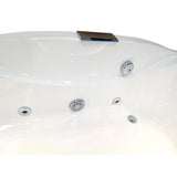 EagoUSA AM189ETL-L 6 ft Left Drain Acrylic White Whirlpool Bathtub w/ Fixtures - AM189ETL-L