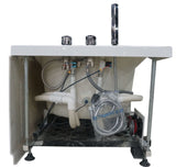 EagoUSA AM189ETL-R 6 ft Right Drain Acrylic White Whirlpool Bathtub w/ Fixtures - AM189ETL-R