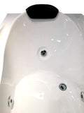 EagoUSA AM189ETL-R 6 ft Right Drain Acrylic White Whirlpool Bathtub w/ Fixtures - AM189ETL-R