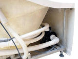 EagoUSA AM189ETL-R 6 ft Right Drain Acrylic White Whirlpool Bathtub w/ Fixtures - AM189ETL-R