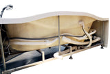 EagoUSA AM189ETL-R 6 ft Right Drain Acrylic White Whirlpool Bathtub w/ Fixtures - AM189ETL-R