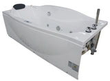EagoUSA AM189ETL-R 6 ft Right Drain Acrylic White Whirlpool Bathtub w/ Fixtures - AM189ETL-R