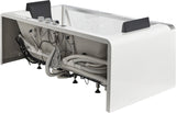 EagoUSA  AM196ETL 6 ft Clear Rectangular Acrylic Whirlpool Bathtub for Two - AM196ETL