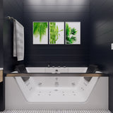 EagoUSA  AM196ETL 6 ft Clear Rectangular Acrylic Whirlpool Bathtub for Two - AM196ETL