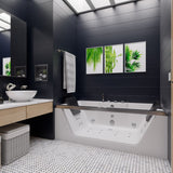 EagoUSA  AM196ETL 6 ft Clear Rectangular Acrylic Whirlpool Bathtub for Two - AM196ETL
