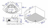 EagoUSA AM197ETL 5 ft Clear Rounded Corner Acrylic Whirlpool Bathtub for Two - AM197ETL