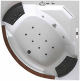 EagoUSA AM197ETL 5 ft Clear Rounded Corner Acrylic Whirlpool Bathtub for Two - AM197ETL