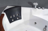 EagoUSA AM197ETL 5 ft Clear Rounded Corner Acrylic Whirlpool Bathtub for Two - AM197ETL