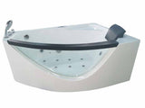 EagoUSA AM198ETL-L 5 ft Clear Rounded Left Corner Acrylic Whirlpool Bathtub - AM198ETL-L