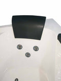 EagoUSA AM198ETL-L 5 ft Clear Rounded Left Corner Acrylic Whirlpool Bathtub - AM198ETL-L