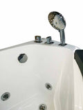EagoUSA AM198ETL-R 5 ft Clear Rounded Right Corner Acrylic Whirlpool Bathtub - AM198ETL-R