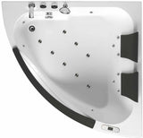 EagoUSA AM199ETL 5ft Clear Rounded Corner Acrylic Whirlpool Bathtub for Two - AM199ETL