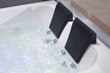 EagoUSA AM199ETL 5ft Clear Rounded Corner Acrylic Whirlpool Bathtub for Two - AM199ETL