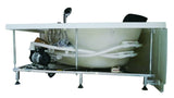 EagoUSA AM200 5' Rounded Modern Double Seat Corner Whirlpool Bath Tub with Fixtures - AM200