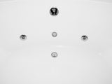 EagoUSA AM200 5' Rounded Modern Double Seat Corner Whirlpool Bath Tub with Fixtures - AM200