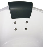 EagoUSA AM200 5' Rounded Modern Double Seat Corner Whirlpool Bath Tub with Fixtures - AM200