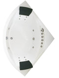 EagoUSA AM200 5' Rounded Modern Double Seat Corner Whirlpool Bath Tub with Fixtures - AM200