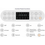 EagoUSA  AM208ETL 5 ft Corner Acrylic White Waterfall Whirlpool Bathtub for Two - AM208ETL
