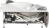 EagoUSA AM505ETL 5 ft Corner Acrylic White Waterfall Whirlpool Bathtub for Two - AM505ETL
