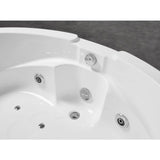 EagoUSA AM505ETL 5 ft Corner Acrylic White Waterfall Whirlpool Bathtub for Two - AM505ETL