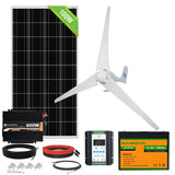 Eco-Worthy 500W 600W 12V 400W Wind+1/2x 100W Solar Solar Wind Hybrid Kit