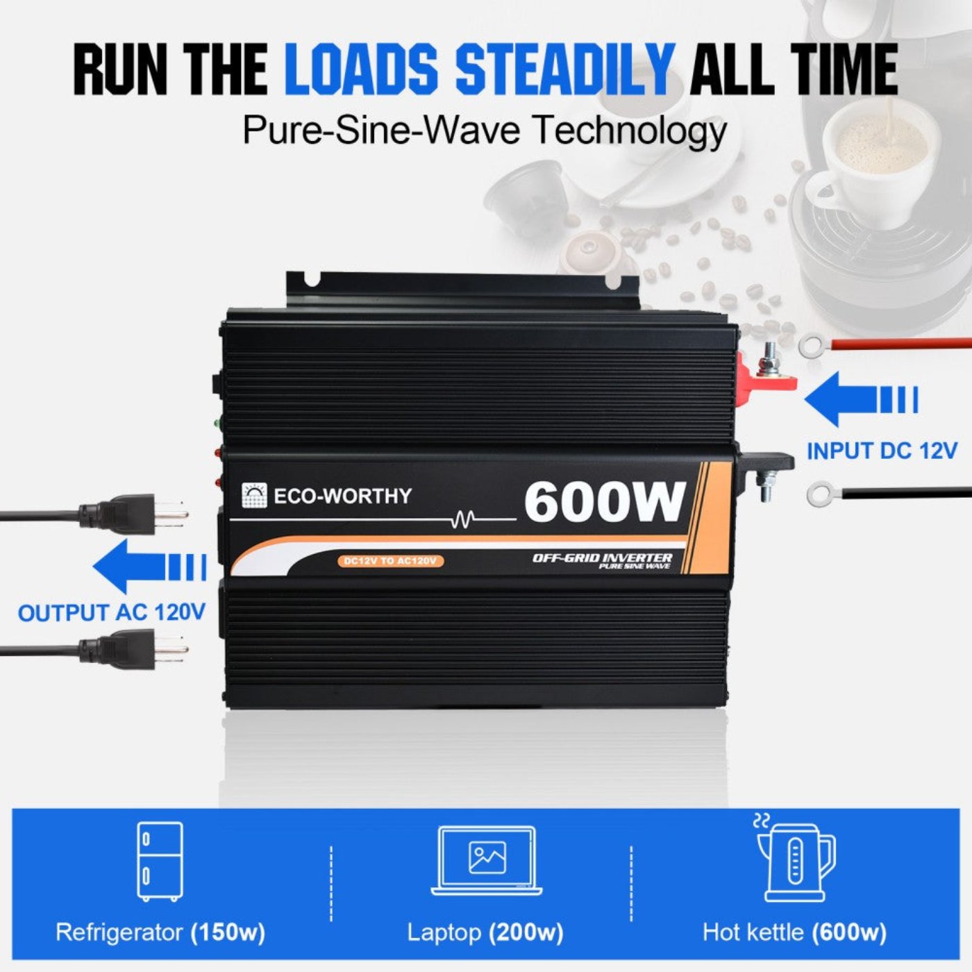 Eco-Worthy 500W 600W 12V 400W Wind+1/2x 100W Solar Solar Wind Hybrid Kit