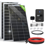 Eco-Worthy 600W 12V 3x Bifacial 195W Complete MPPT Off Grid Solar Kit