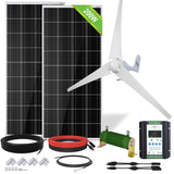 Eco-Worthy 500W 600W 12V 400W Wind+1/2x 100W Solar Solar Wind Hybrid Kit