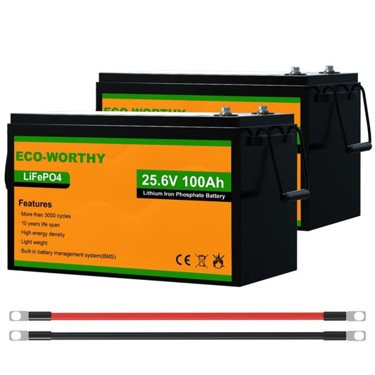 Eco-Worthy LiFePO4 24V 100Ah Lithium Iron Phosphate Battery
