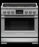 FISHER & PAYKEL RDV3366N Dual Fuel Range, 36", 6 Burners, Self-cleaning - RDV3366N-KT