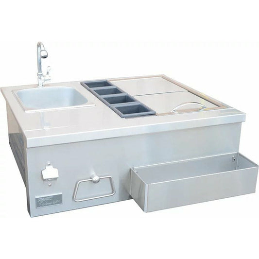 KoKoMo Built-In Bartender Cocktail Station With Sink Bottle Opener and Ice Chest - KO-BRTNDR