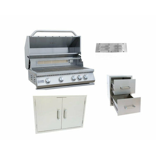 KOKOMO 4 PIECE OUTDOOR KITCHEN PACKAGE DEAL! - KO-4BG-ADD30-DD12-IDVT