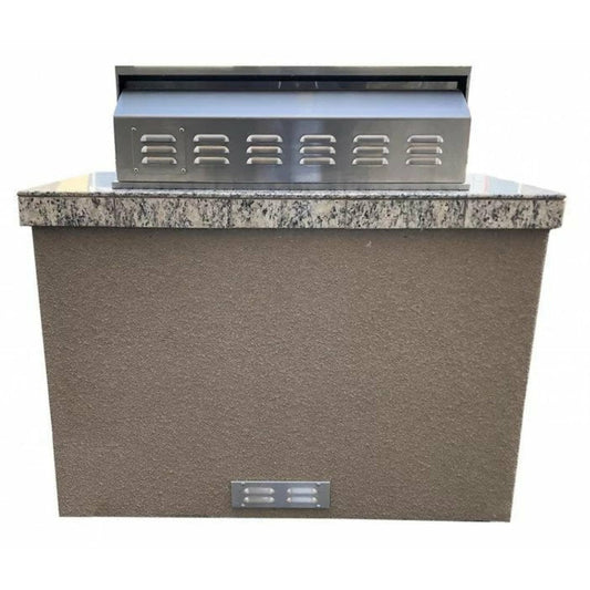 KOKOMO Fiji 4' BBQ Island with 4 Burner Built-In BBQ Grill - FIJI