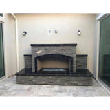KOKOMO Outdoor Fireplace LP or Nat Gas and Fire-Glass Burner Insert