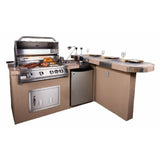 KoKoMo Aspen BBQ Island with 4 Burner Built In BBQ Grill - Aspen