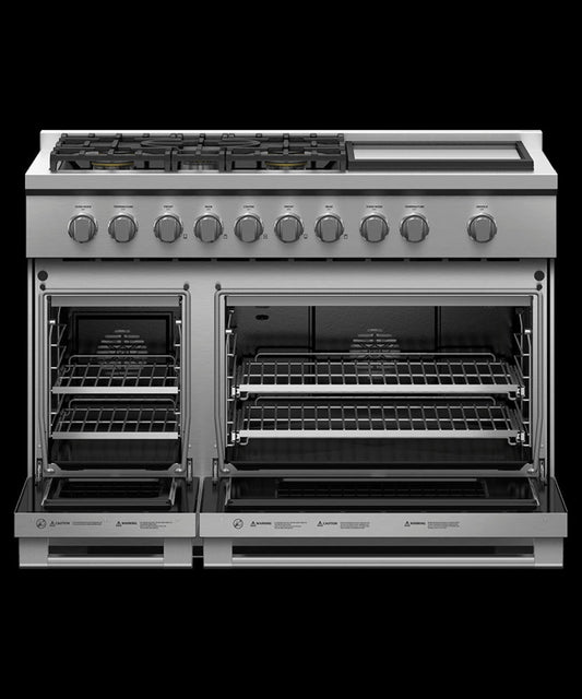 FISHER & PAYKEL RGV3485GDL Gas Range, 48", 5 Burners with Griddle, LPG - RGV3485GDL-KT