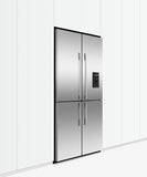 FISHER & PAYKEL RF203QDUVX1 Freestanding Quad Door Refrigerator Freezer, 36", 18.9 cu ft, Ice & Water - RF203QDUVX1-KT