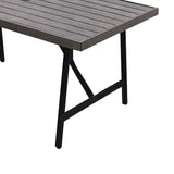 Four Seasons Courtyard 2 Tone Aluminum Eastport Slat Top Patio Dining Table - 396125
