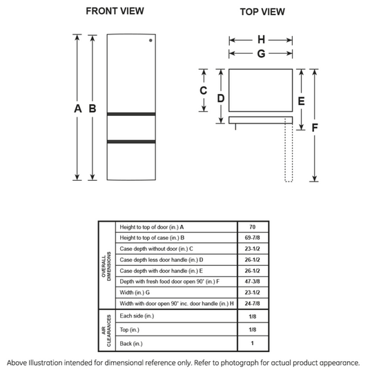 GE APPLIANCES GLE12HSPSS GE® 11.9 Cu. Ft. Bottom-Freezer Refrigerator - GLE12HSPSS