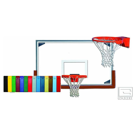 iDeal Gared 48" x 72" Scholastic Basketball Glass Backboard Package - PKRG20PM