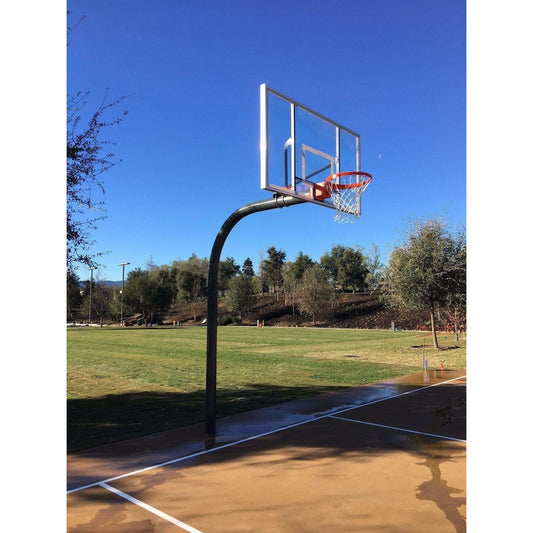iDeal Gared Heavy Duty 5-9/16" O.D. Gooseneck Basketball Package - PK6025