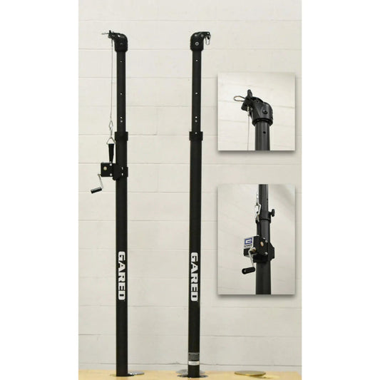 Gared Sports Carbon Flare 3” Telescopic One-Court Volleyball System - 5300