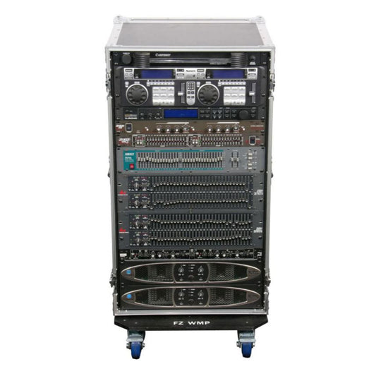 Odyssey FZAR20W Heavy Duty Portable Flight Zone 20 Space Amp Rack With Wheels - Odyssey Case